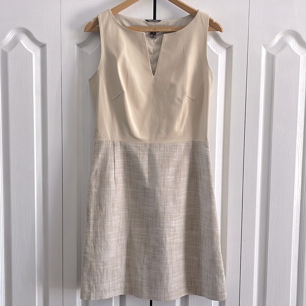 DANIER Leather Linen Dress 8